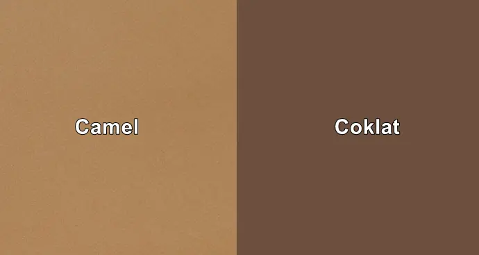 Perbedaan Warna Camel dan Coklat