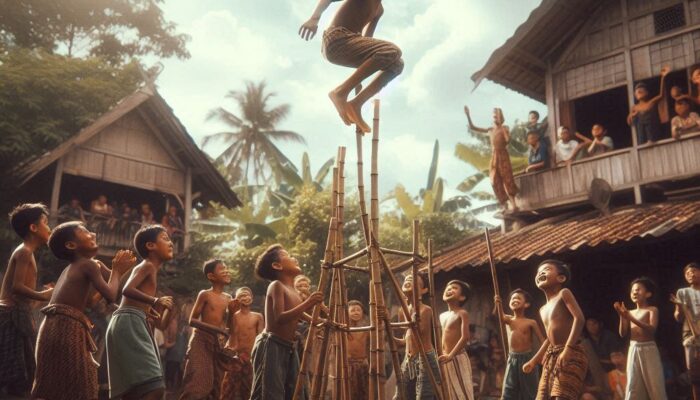 Egrang Tradisional Olahraga yang Kembali Diminati Anak Muda